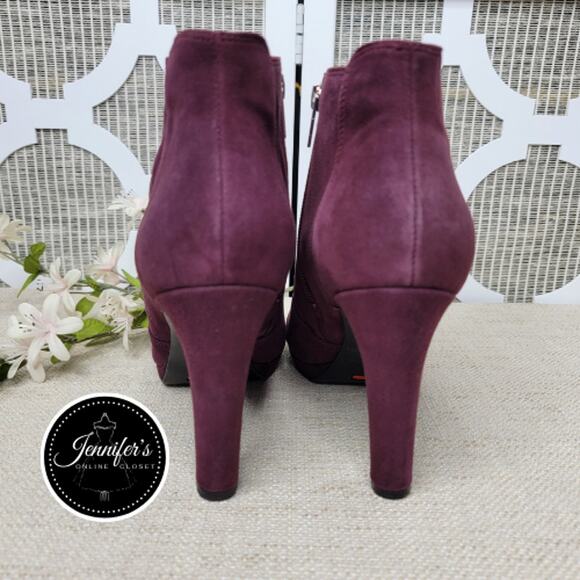Rockport NEW Women's Seven To 7 Windsor Wine Ally Suede Heeled Bootie Size 9 - Picture 6 of 16